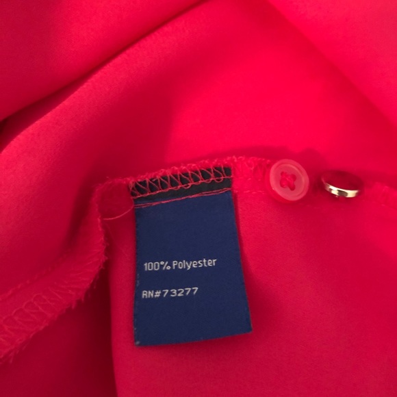 Apt. 9 Hot Pink Semi Sheer button up top L - Picture 4 of 4